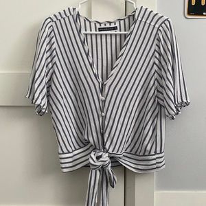 Button down V neck Blouse